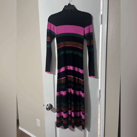 Tanya Taylor Vibrant Striped Long Sleeve Dress - Picture 5 of 6